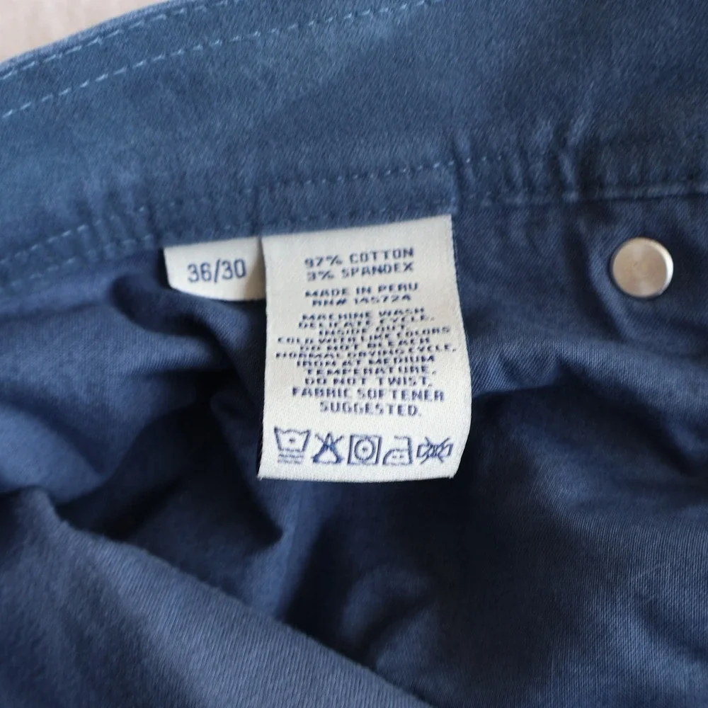 Onward Reserve Pants Mens 36x30 Classic 5-Pocket Jeans Casual Stretch Flex Blue